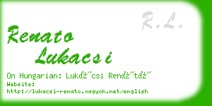 renato lukacsi business card